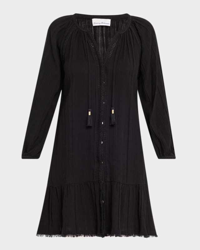 Mykonos Textured Button-Front Dress